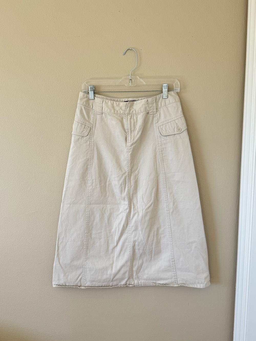 Vintage Eddie Bauer Khaki Midi Skirt